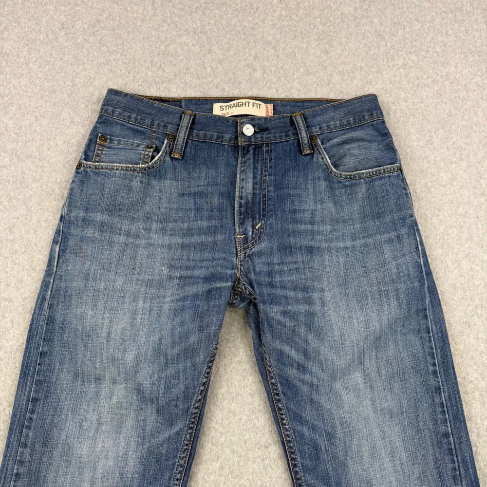 Vintage‎ Levis 505 Jeans Mens 30x32 (Fits 30x31) Blue Straight Fit Denim Cotton